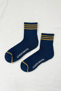 Le Bon Shoppe Girlfriend Navy Socks - The Mercantile London