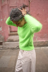 Bellerose Datti Vegas Green Angora-Blend Jumper