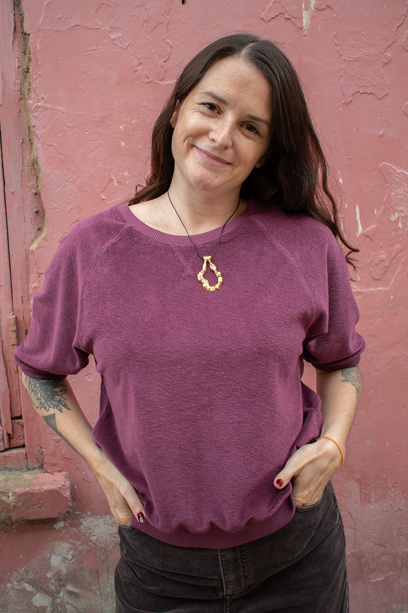 By-Bar Neva Grape Wine Slub Top - The Mercantile London