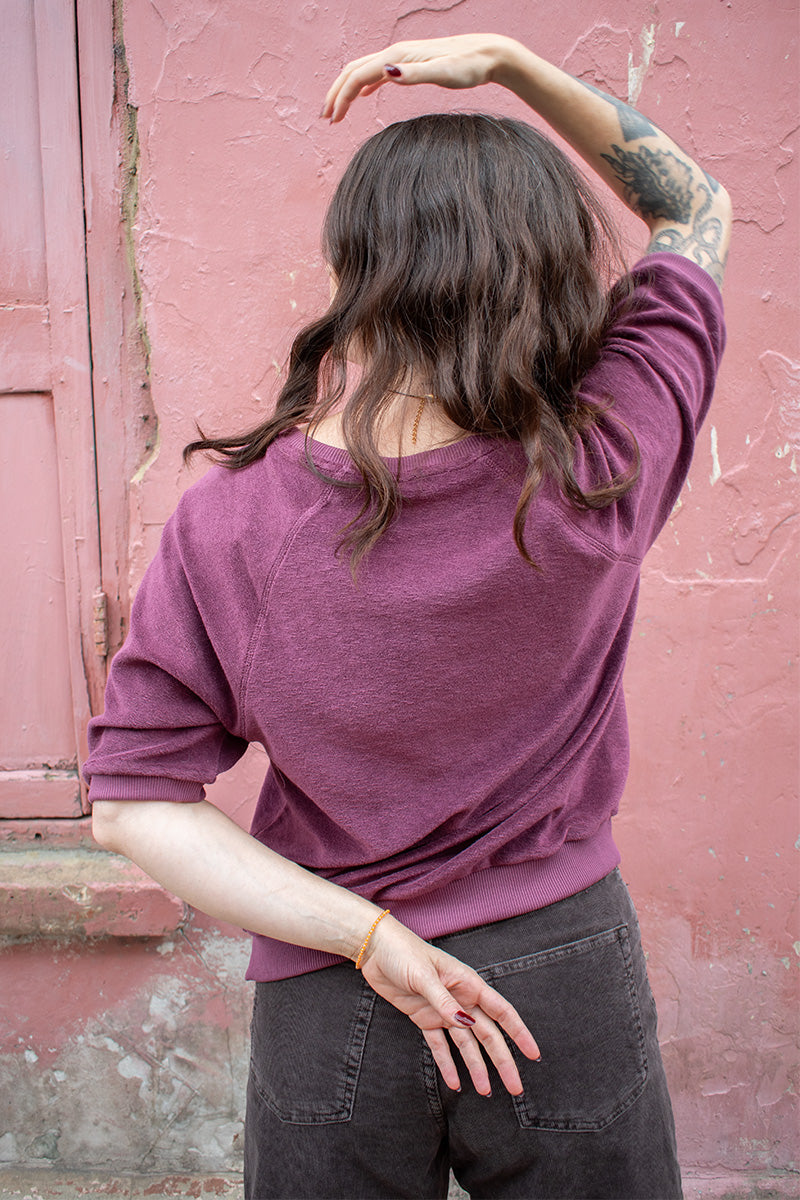 By-Bar Neva Grape Wine Slub Top - The Mercantile London