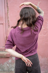 By-Bar Neva Grape Wine Slub Top - The Mercantile London