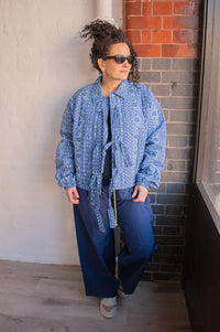 The New Society Mare Blue Bandana Jacket - The Mercantile London