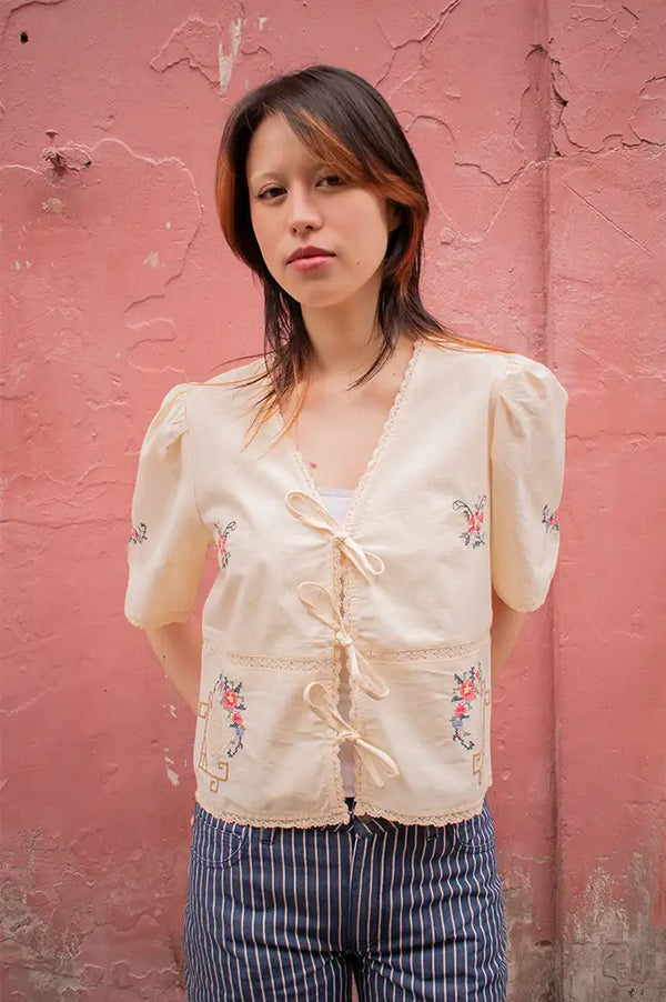 The New Society Narcise Embroidered Blouse - The Mercantile London