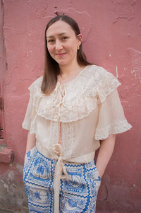 The New Society Ammi Ecru Blouse - The Mercantile London