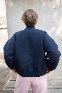 The New Society Clara Infinite Navy Bomber Jacket - The Mercantile London