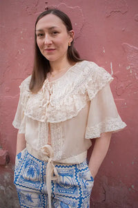 The New Society Ammi Ecru Blouse - The Mercantile London