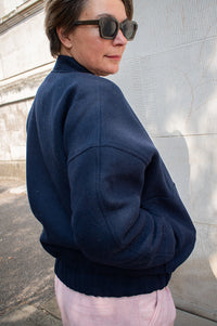 The New Society Clara Infinite Navy Bomber Jacket - The Mercantile London