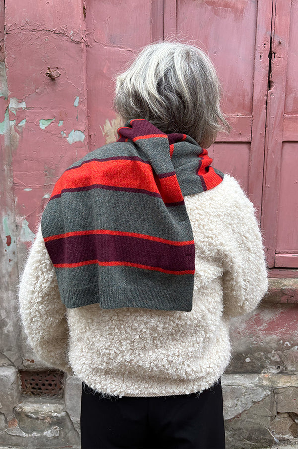 Nice Things Stripe Smoke Scarf