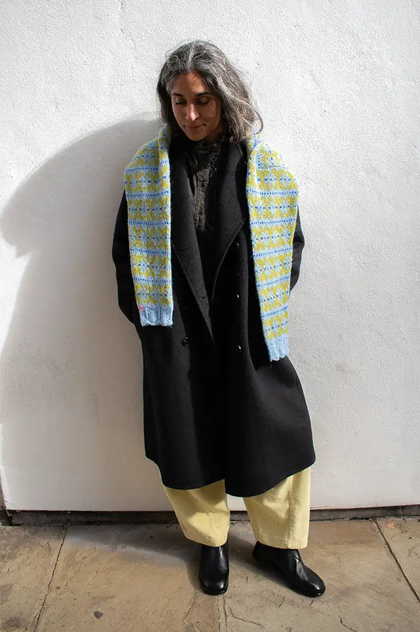 Nice Things Double Breasted Dark Wool Coat