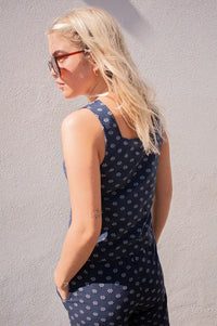 Nice Things Navy Dots Print Top - The Mercantile London