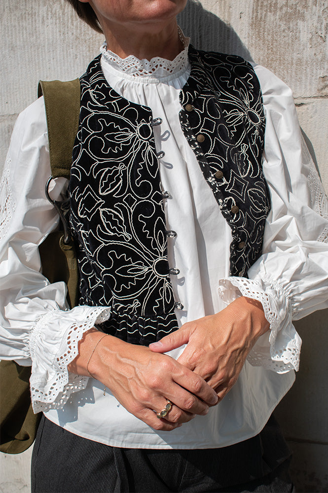 Maison Hotel Marceline Nero Night Lily Top - The Mercantile London