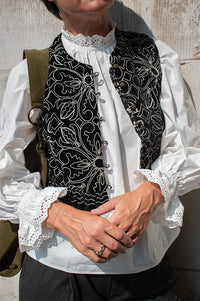 Maison Hotel Marceline Nero Night Lily Top - The Mercantile London