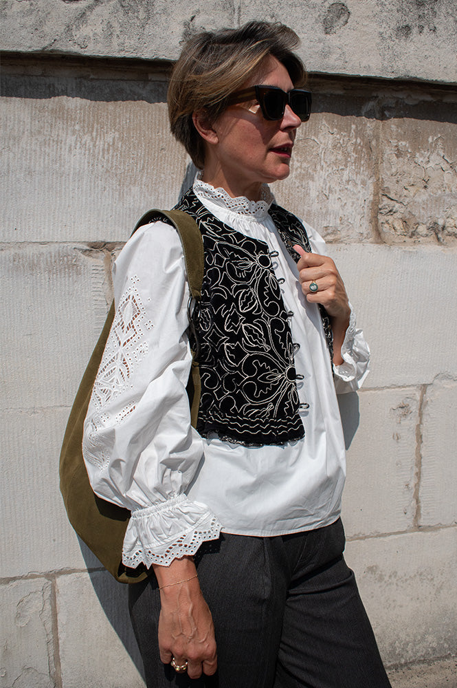 Maison Hotel Marceline Nero Night Lily Top - The Mercantile London