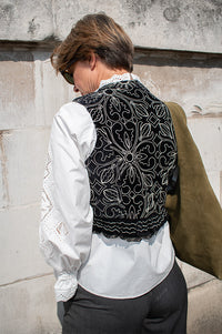 Maison Hotel Marceline Nero Night Lily Top - The Mercantile London