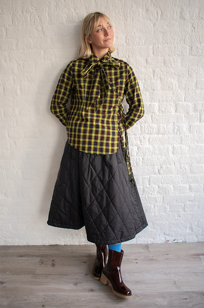 Project AJ 117 Nicoline Black Quilted Skirt - The Mercantile London