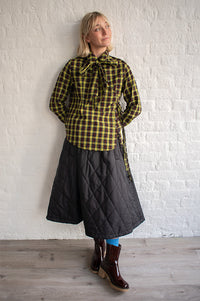 Project AJ 117 Nicoline Black Quilted Skirt - The Mercantile London