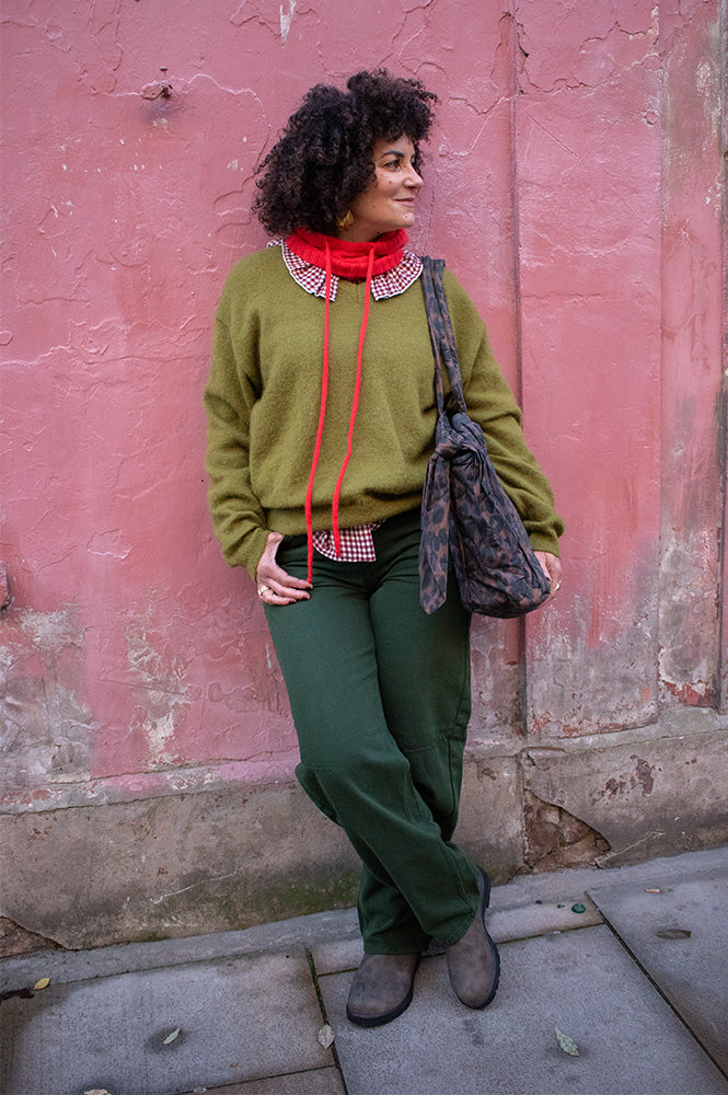 Seventy + Mochi Nina Dark Pine Barrel Leg Jeans