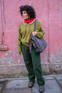 Seventy + Mochi Nina Dark Pine Barrel Leg Jeans