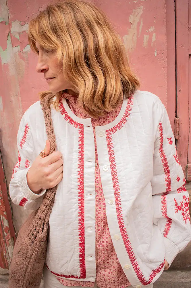 Nooki Harlow White Padded Jacket - The Mercantile London