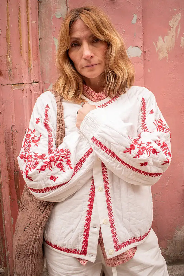 Nooki Harlow White Padded Jacket - The Mercantile London