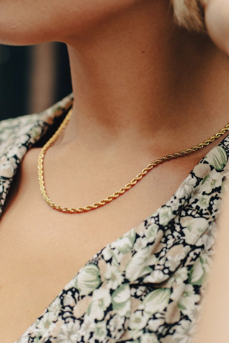 Nordic Muse Rope Twist Chain Necklace - The Mercantile London