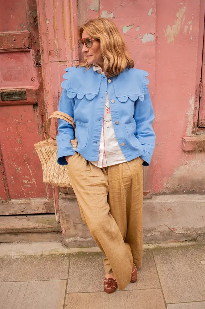 Stella Nova Coral Blue Sailor Jacket - The Mercantile London
