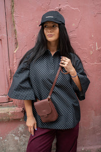 Nué Notes Antibes Black Spot Poloshirt - The Mercantile London