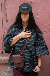 Nué Notes Antibes Black Spot Poloshirt - The Mercantile London