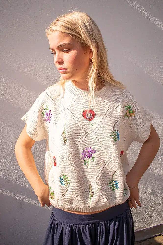 Numph Amie Pristine Sleeveless Jumper - The Mercantile London