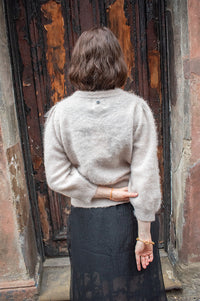 Numph Suri Brushed Chateau Grey Jumper - The Mercantile London