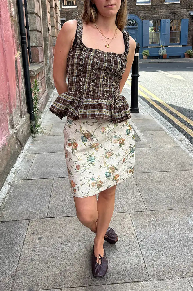 Numph Harpa Whitecap Floral Mini Skirt