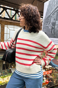 Numph Vinette Cayenne Stripe Jumper