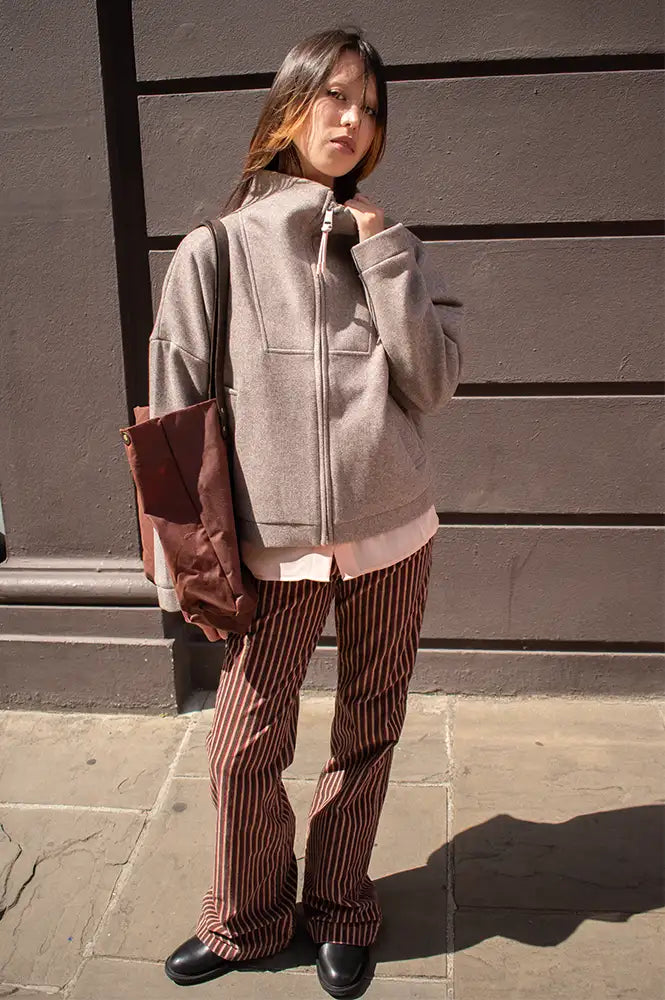 Numph Kimla Deep Taupe Zip Jacket