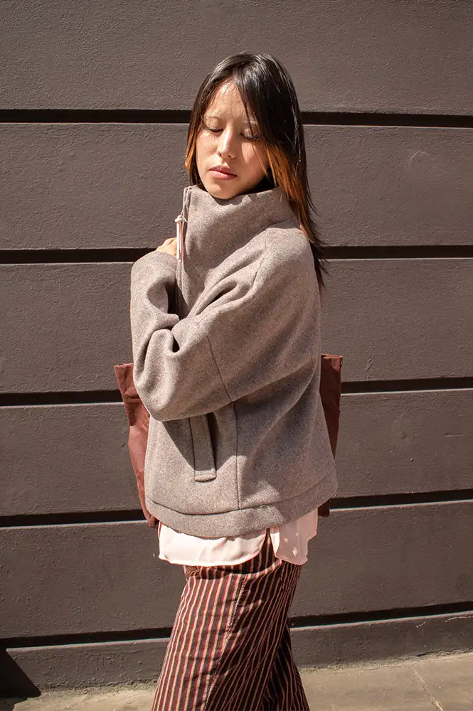 Numph Kimla Deep Taupe Zip Jacket