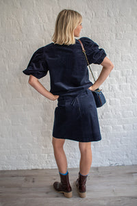 Numph Joanna Dark Sapphire Skirt - The Mercantile London