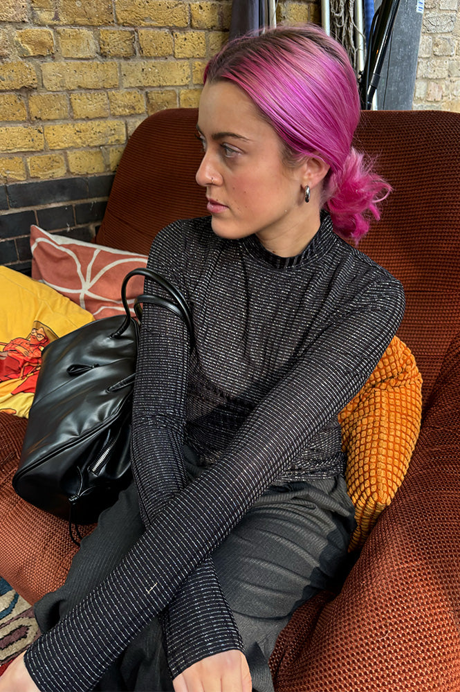 Numph Blakely Caviar Sheer Top - The Mercantile London