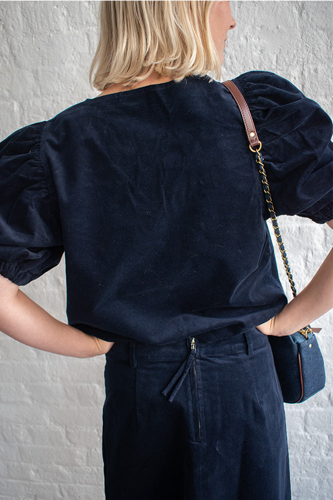 Numph Joanna Dark Sapphire Skirt - The Mercantile London