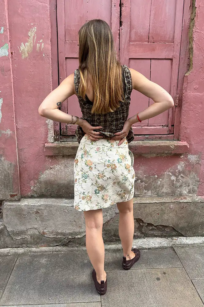 Numph Harpa Whitecap Floral Mini Skirt