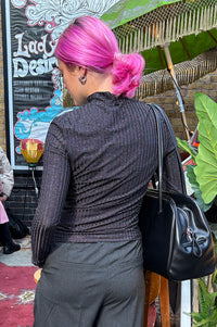 Numph Blakely Caviar Sheer Top - The Mercantile London