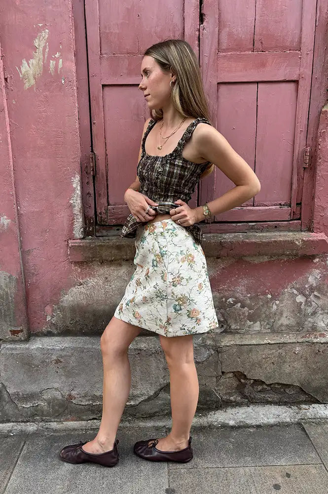 Numph Harpa Whitecap Floral Mini Skirt