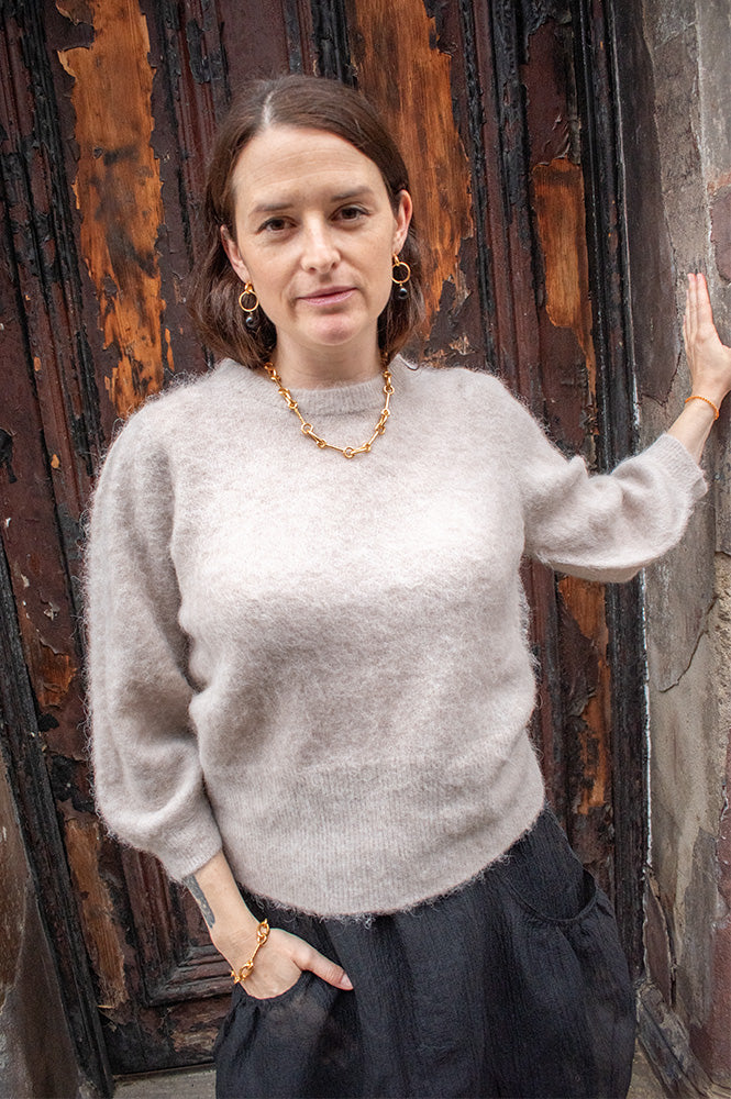 Numph Suri Brushed Chateau Grey Jumper - The Mercantile London