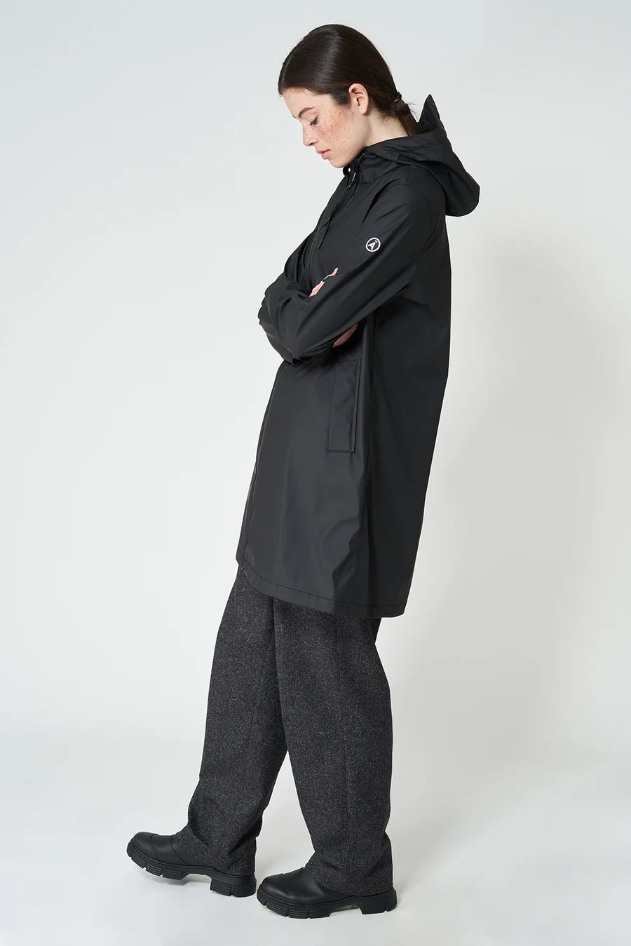 Tantä Nuovola Black Raincoat - The Mercantile London