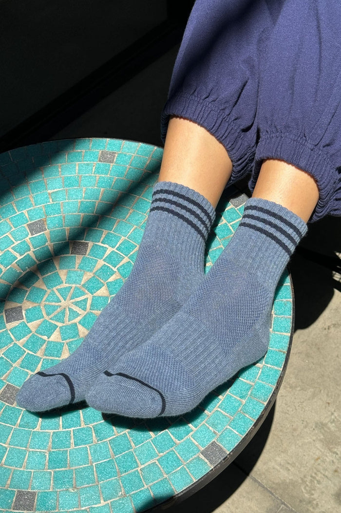 Le Bon Shoppe Girlfriend Indigo Socks - The Mercantile London
