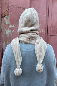 Damson Madder Oatmeal Tie Front Hood