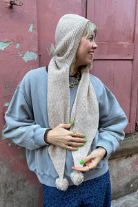 Damson Madder Oatmeal Tie Front Hood