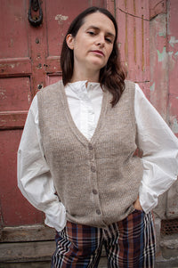 Object Diana Morel V-Neck Knitted Vest - The Mercantile London