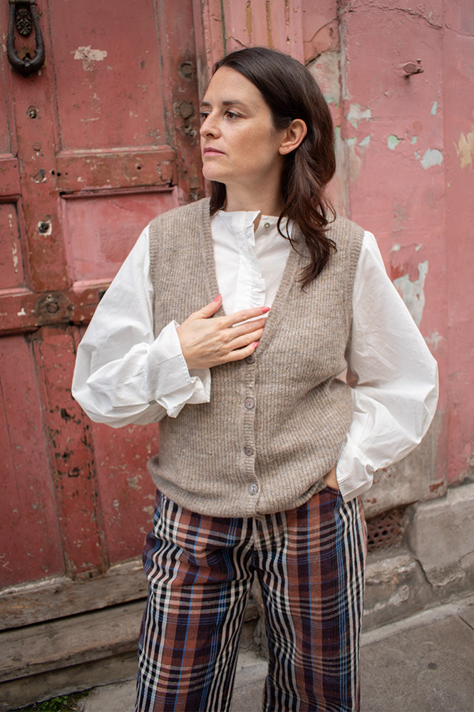 Object Diana Morel V-Neck Knitted Vest - The Mercantile London