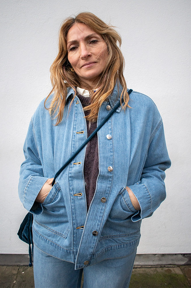Object Rosie Light Blue Denim Overshirt