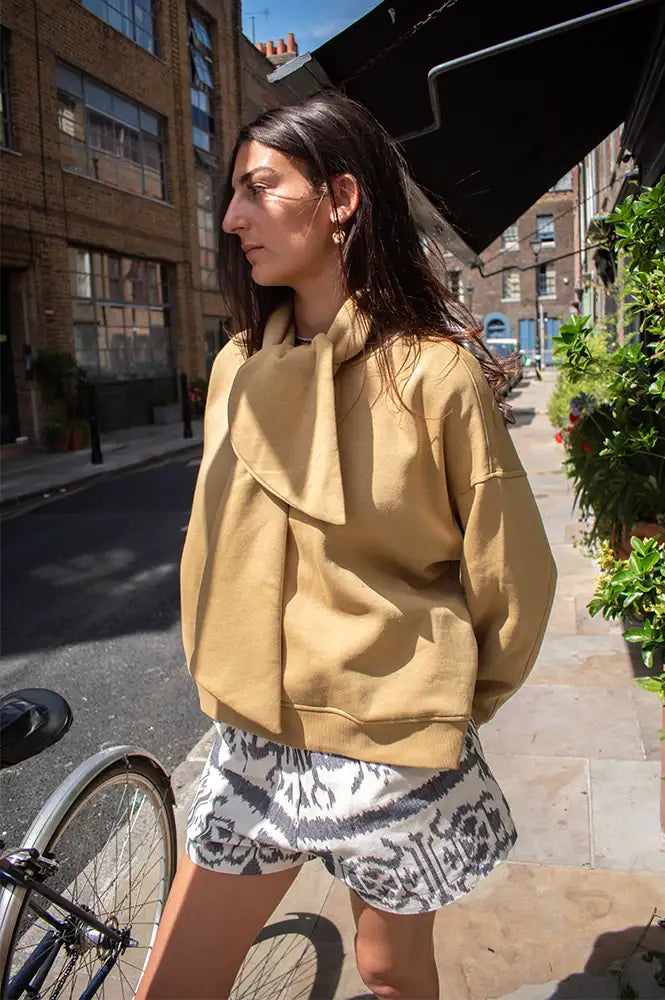 Object Arina Fennel Seed Scarf Detail Sweatshirt