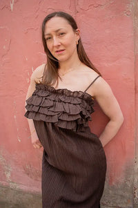 Object Lyne Seal Brown Dress - The Mercantile London